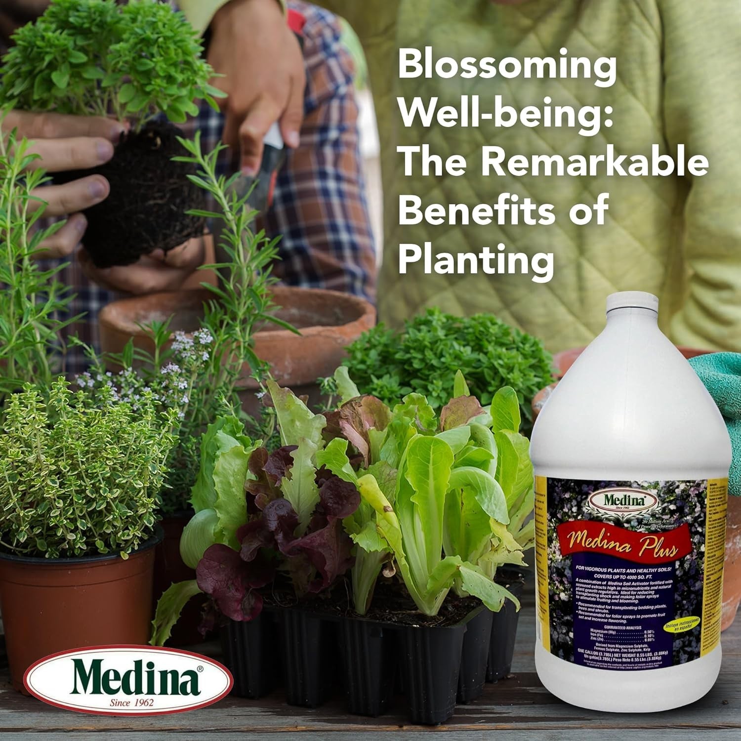 Medina Plus Liquid Fertilizer Stimulates Blooming Fruiting Rooting 128 fl oz