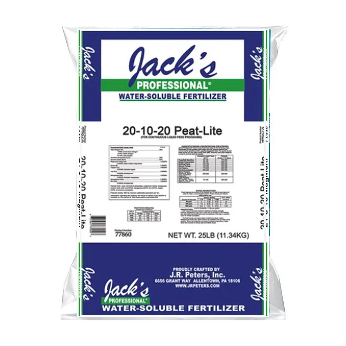 Jack’s Professional 20-10-20 Peat-Lite Fertilizer / 25 LB