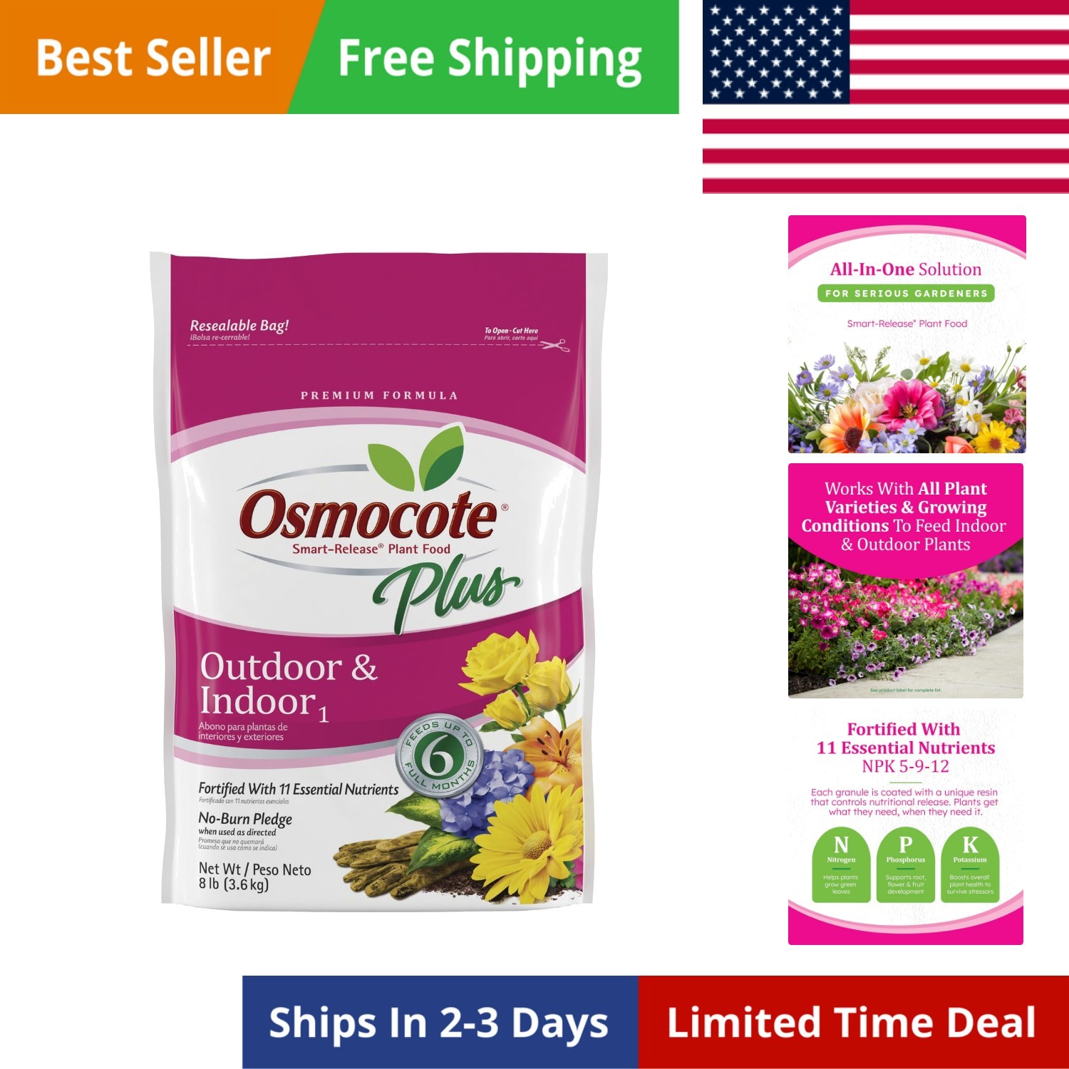 Smart-Release Plant Food Plus Outdoor & Indoor1 – Granular, Continuous Releas…