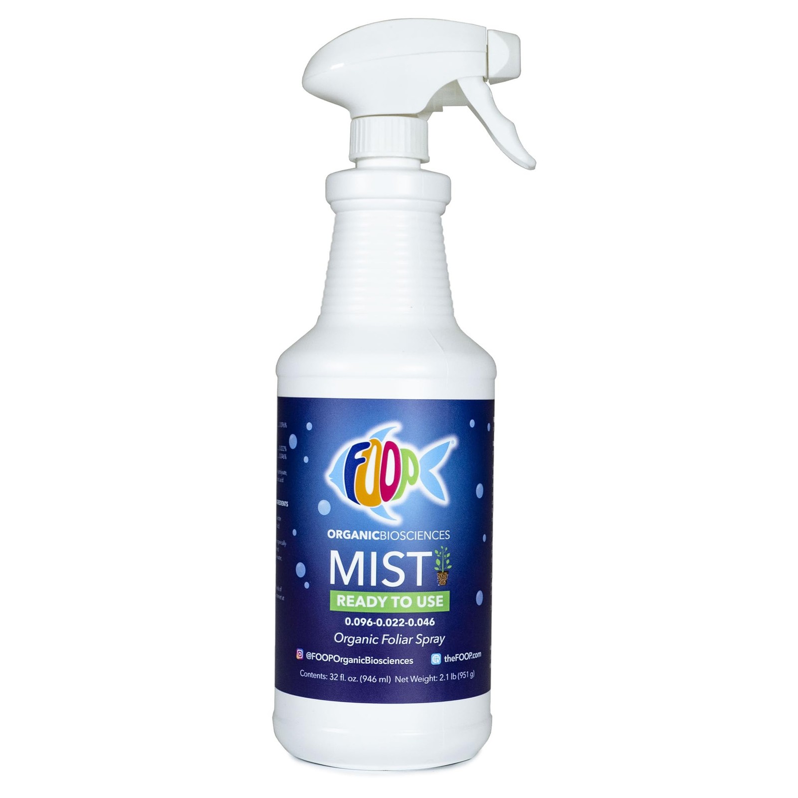 FOOP Mist Ready to Use – Organic Foliar Spray | Accelerates Plant Growth, Reduce