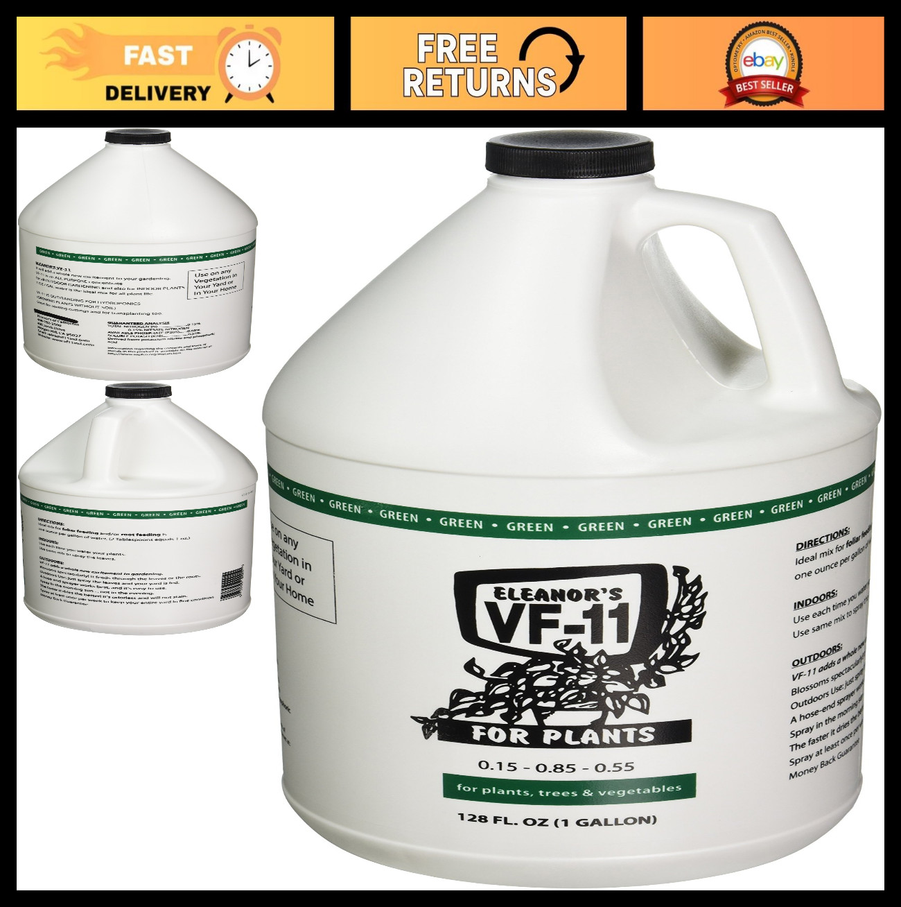 Premium Plant Food Fertilizer – 1 Gallon Liquid Nutrient for Healthy Growth
