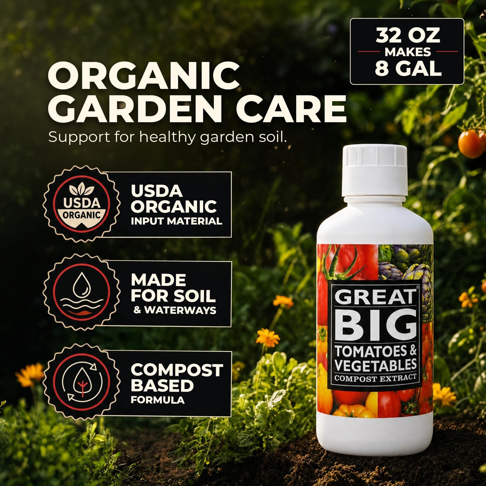 Great Big Tomatoes and Vegetables Liquid Fertilizer Booster – Organic Soil Co…