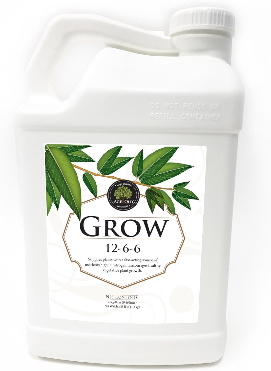 Age Old GROW 12-6-6 Natural Based Liquid Fertilizer, 2.5-Gallon