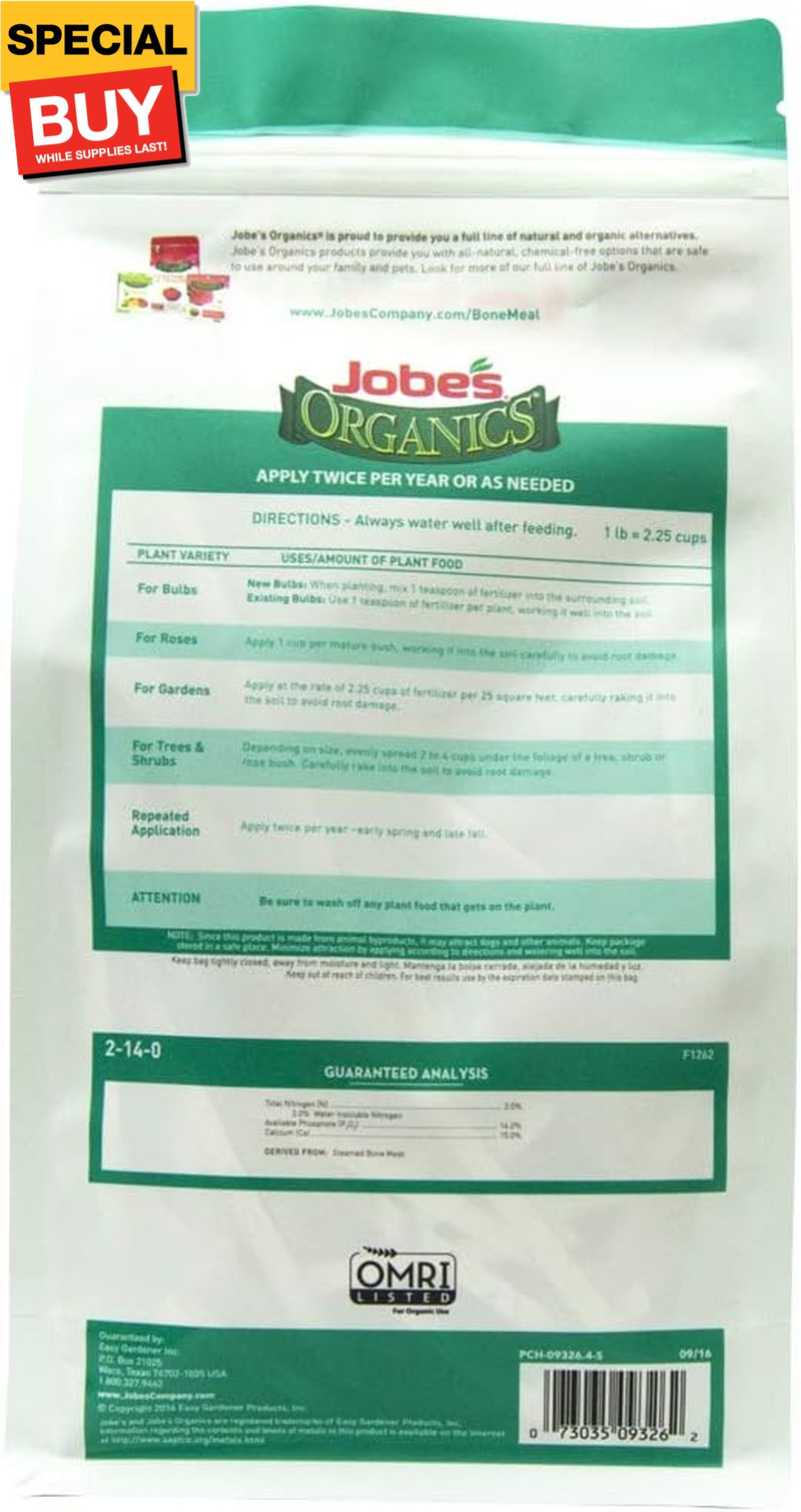 Granular Bone Meal Fertilizer, Strong Root Development for Bulbs, Tomatoes, Rose