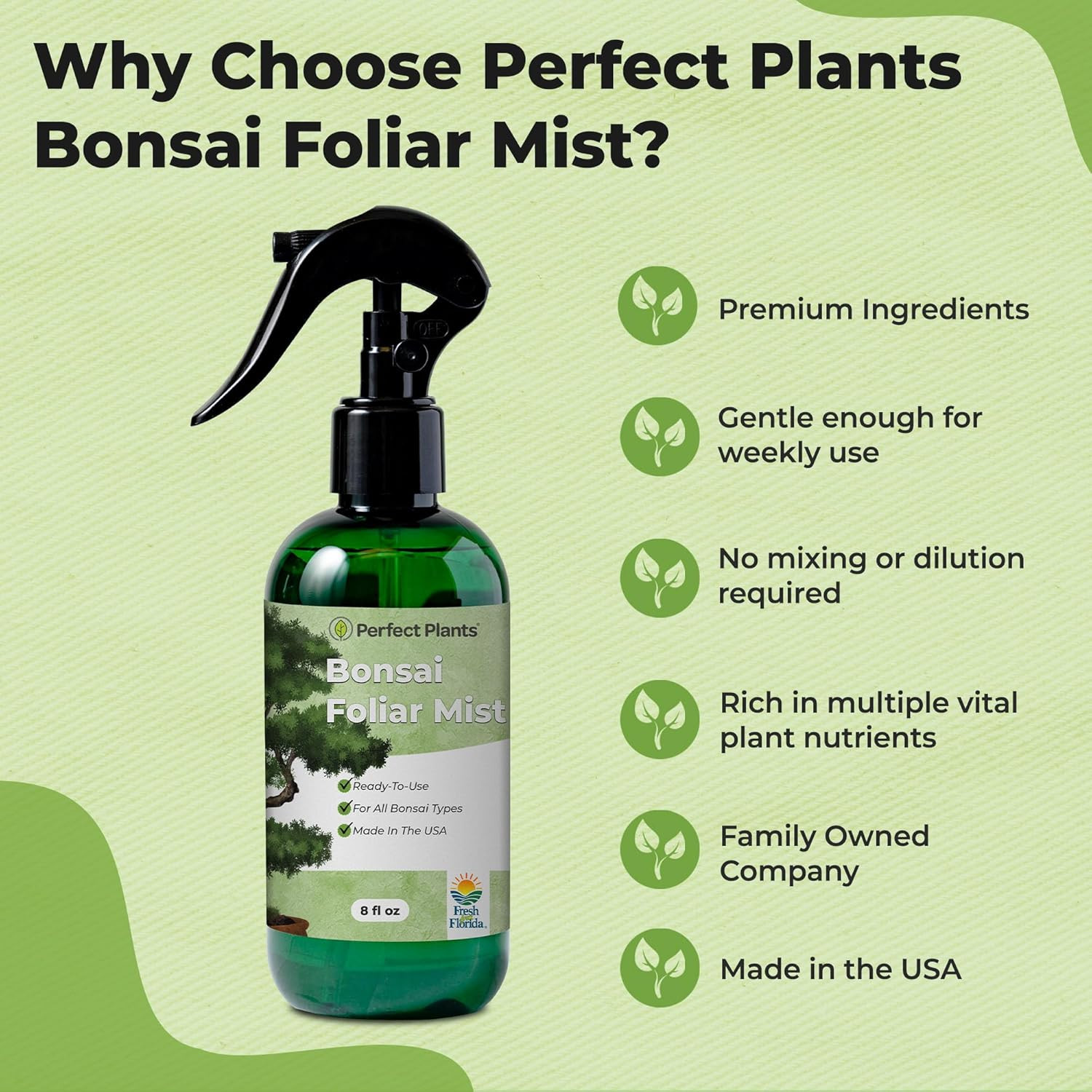 Bonsai Fertilizer Spray by Perfect Plants | Liquid nutrients for Your Small Tree