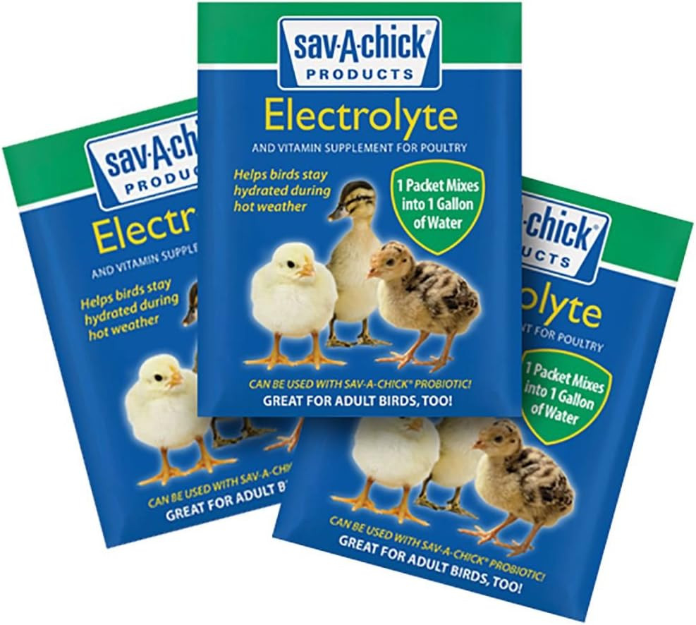 Sav-A-Chick 9 Pack of Electrolyte and Vitamin Supplement Strip for Poultry , Bir