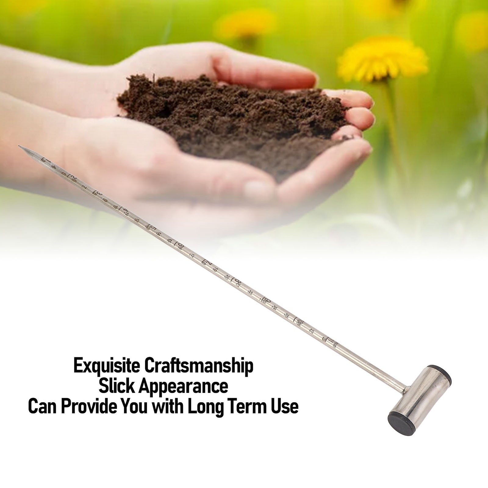 1-Premium Stainless Steel Soil Probe For Plant Cultivation QARU