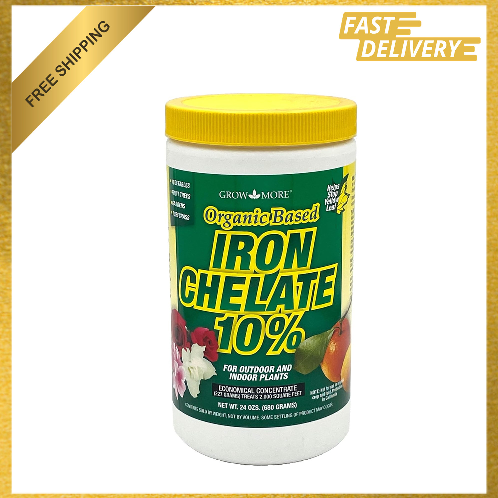 Organic Iron Chelate Concentrate 10 Percent Water Soluble Fertilizer for Plants