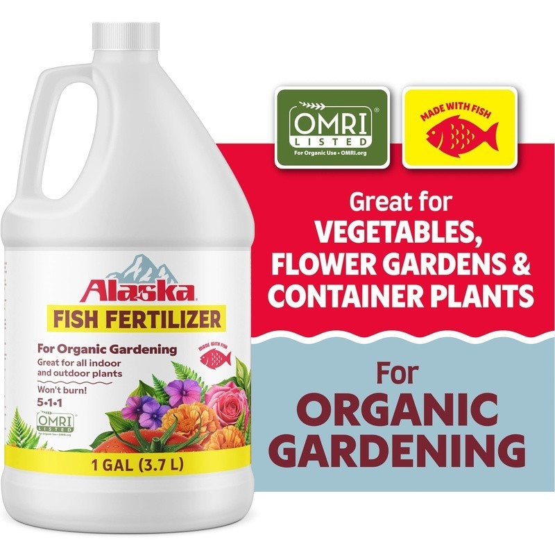 Organic Fish Emulsion Fertilizer 5-1-1 NPK Indoor Outdoor Plants 32 oz New