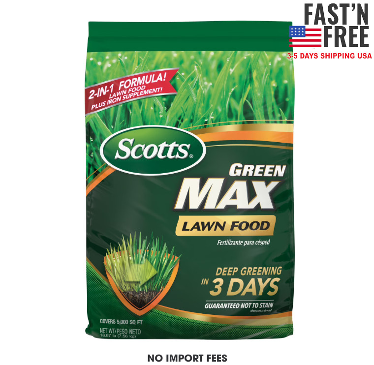 Scotts Green Max Lawn Food, Fertilizer Plus Iron Supplement, 5,000 sq. ft