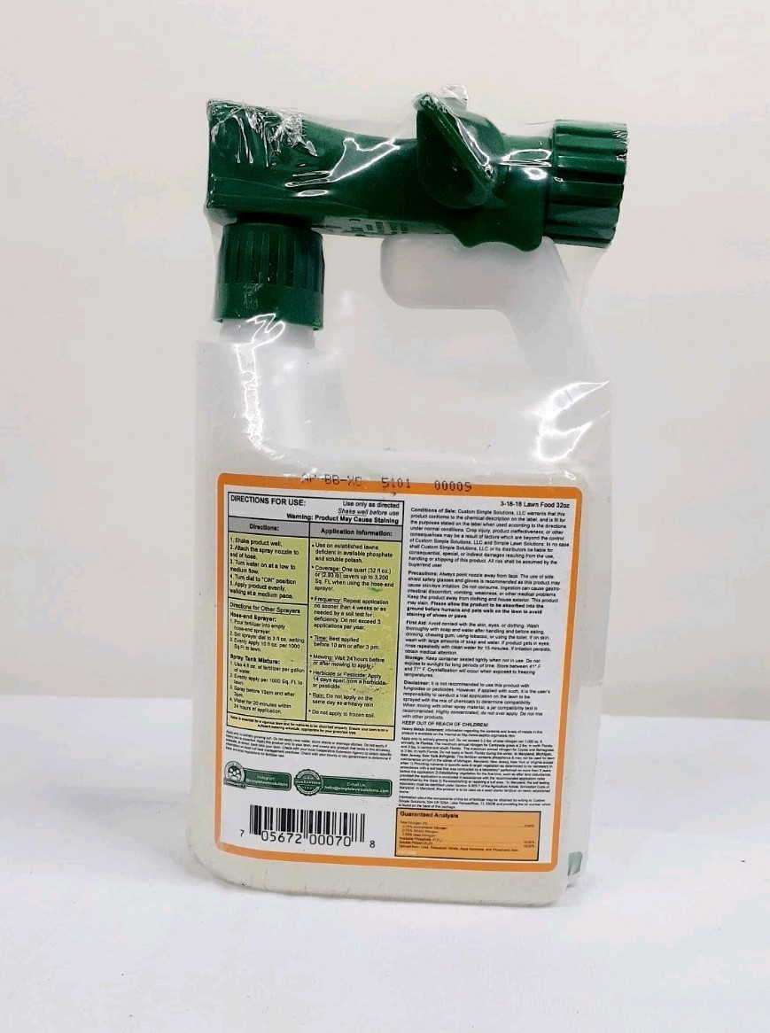 Ultimate 3-18-18 NPK- Lawn Food Quality Liquid Fertilizer- Easy to Use