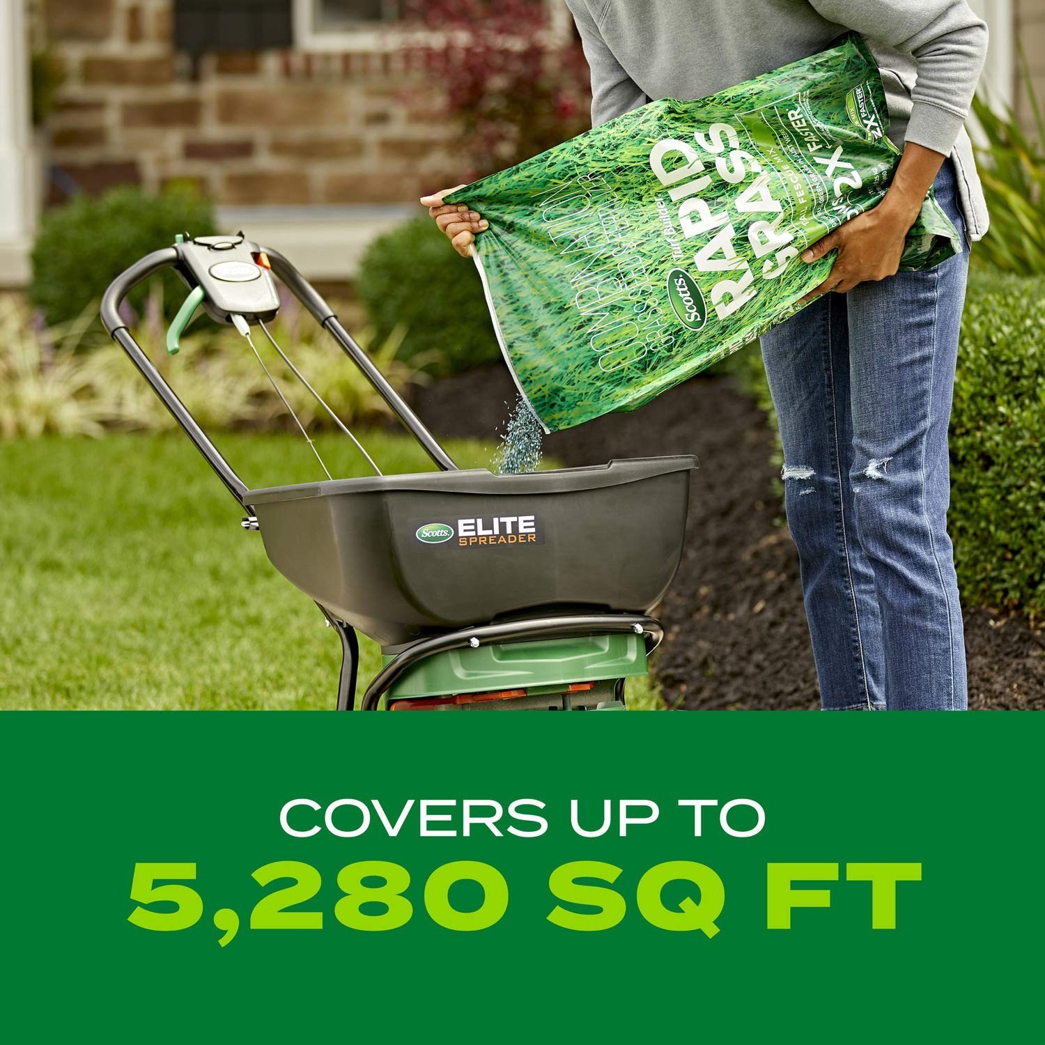 Rapid Grass Tall Fescue Seed & Fertilizer Mix – Quick-Growing Lawn Seed, 16 lbs.