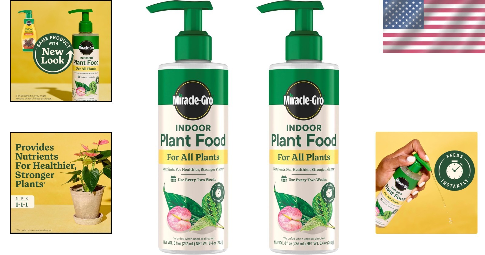 All-Purpose Plant Food – 2 Bottles of 8 fl. oz. Liquid for Healthy Houseplants