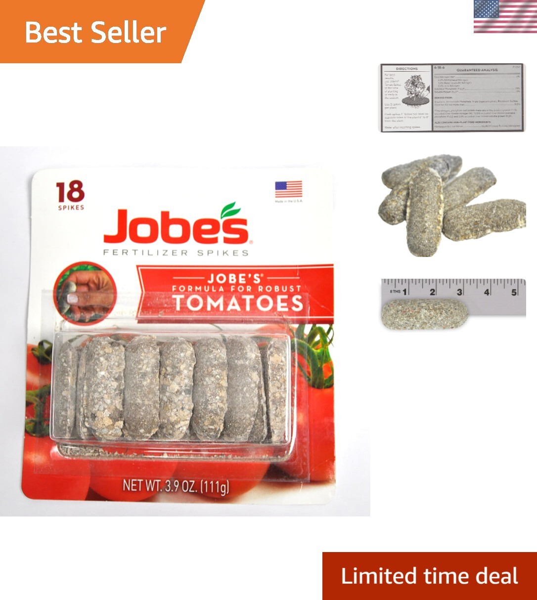 Mess-Free Jobe’s Tomato Spikes – 18 Slow-Release Fertilizer for Root Development
