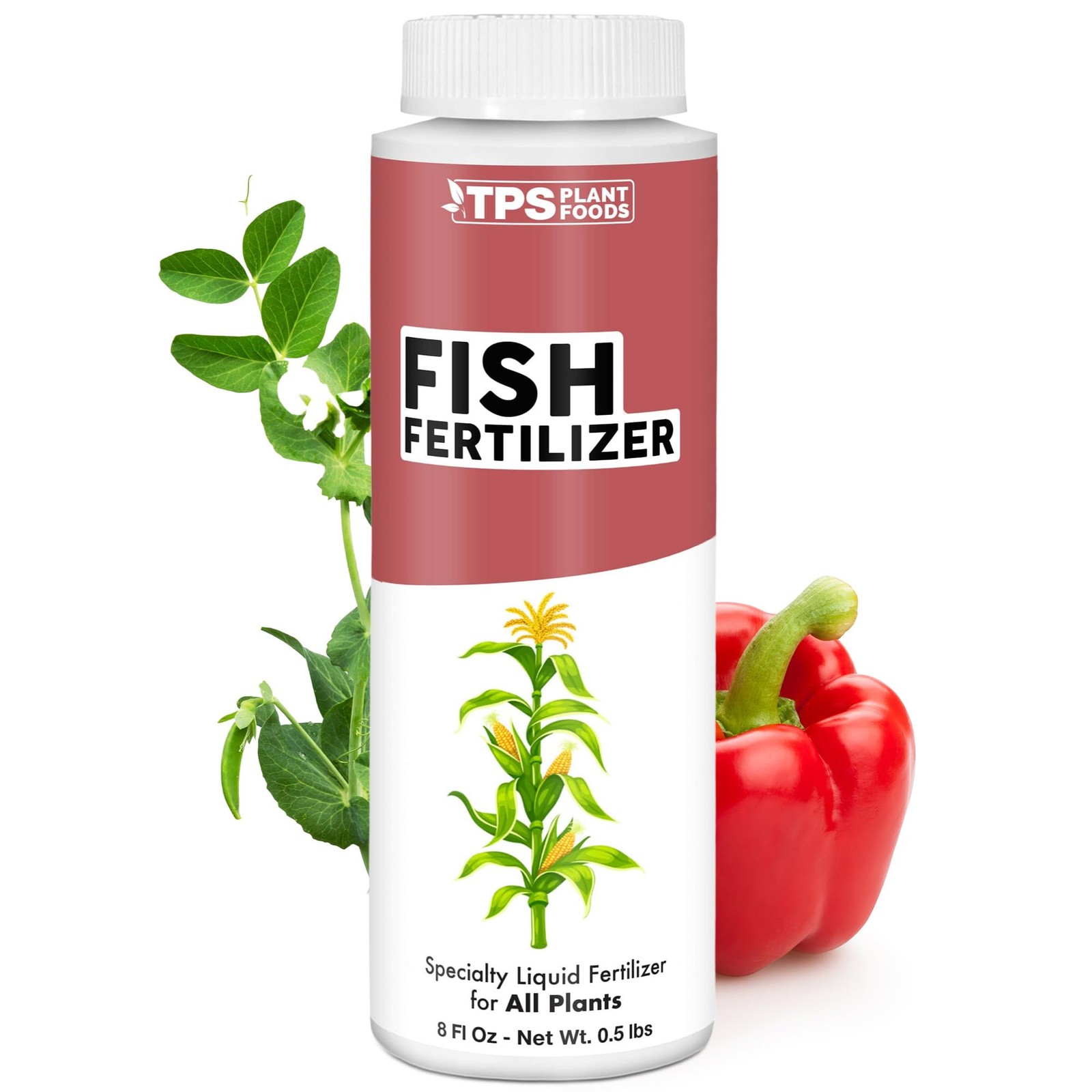 Fish Fertilizer – Liquid Supplement for Lush Growth, 8 oz (1/2 Pint)
