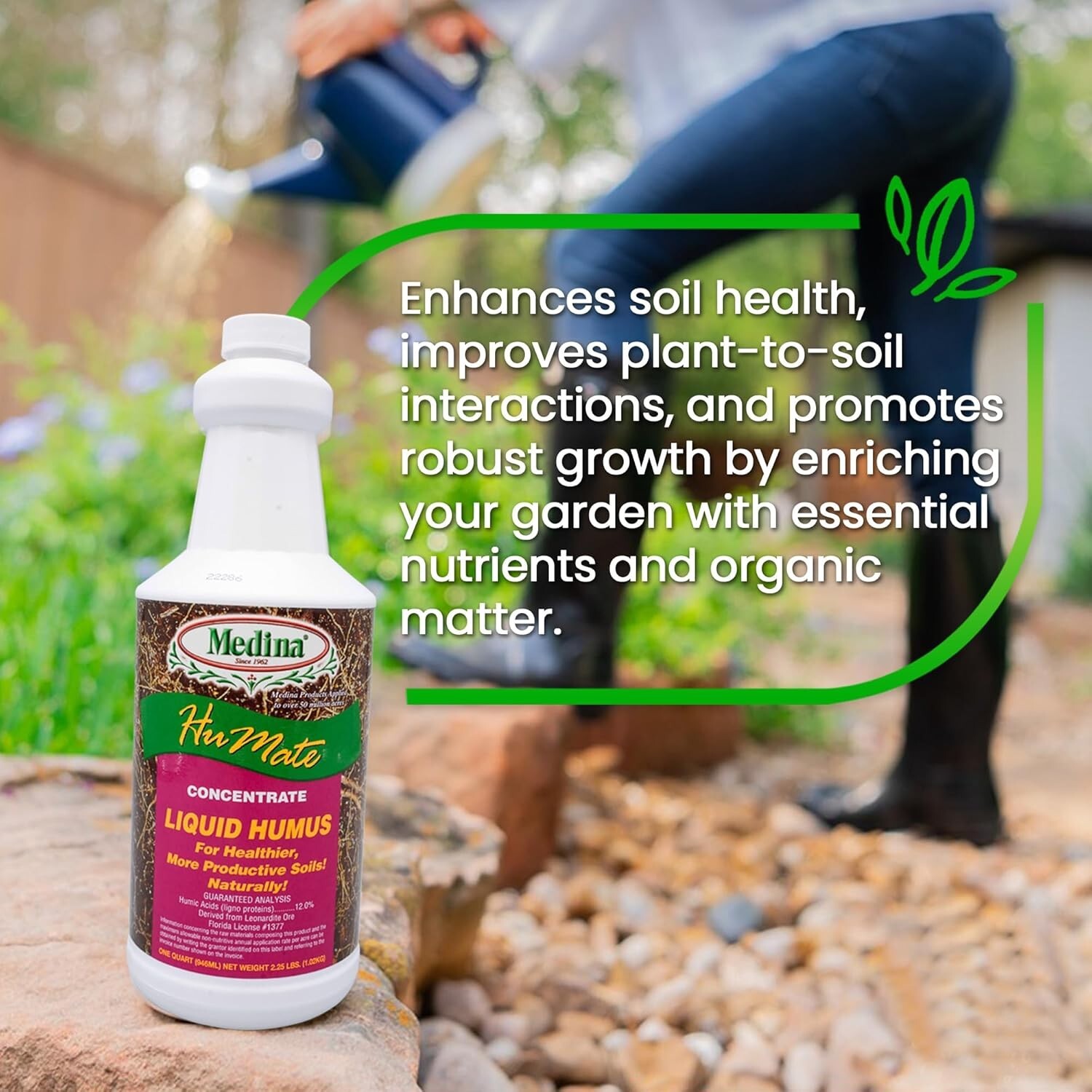 HuMate Liquid Humus – Humic Acid and Plant Nutrients 32 fl oz by Medina