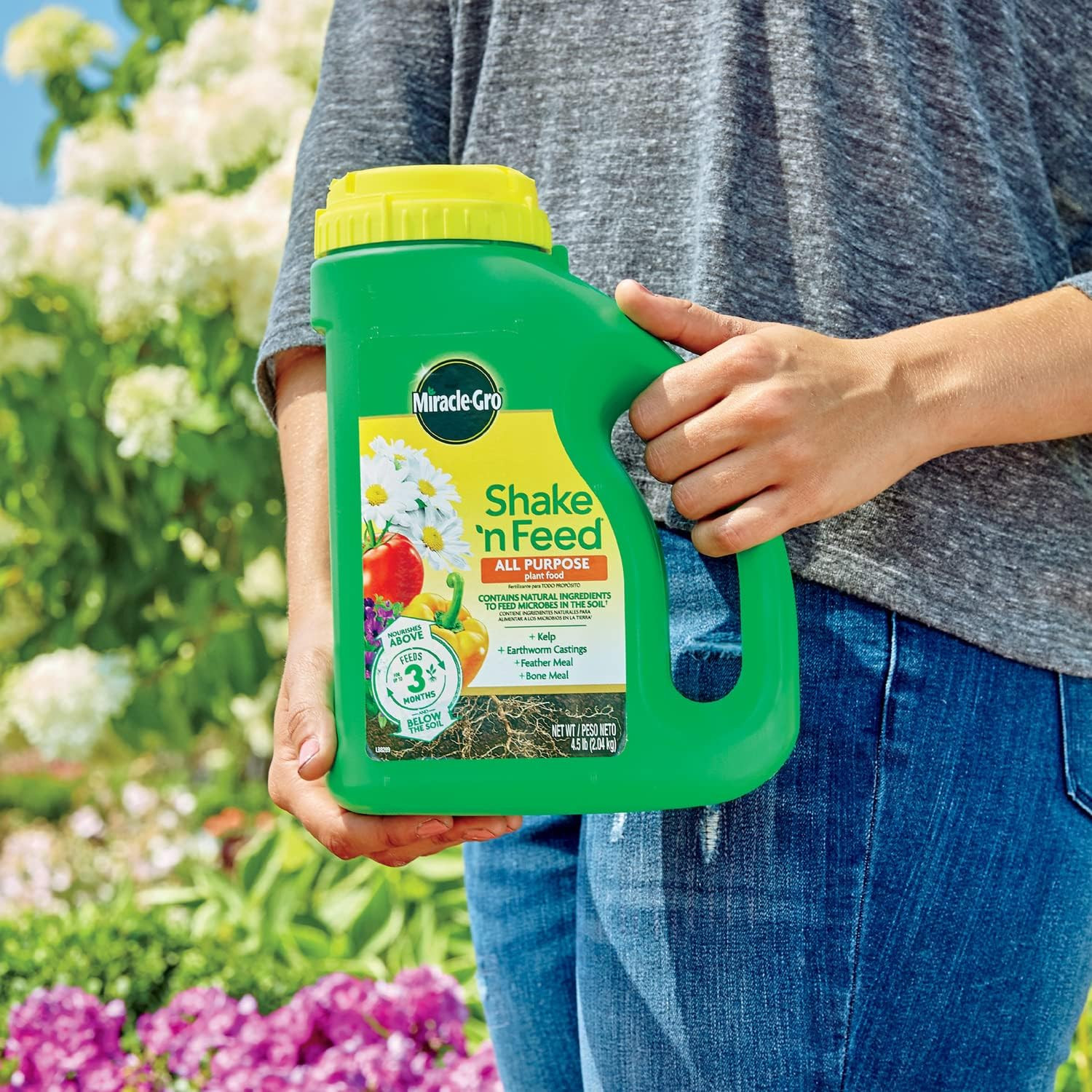 Miracle-Gro Shake ‘N Feed All Purpose Plant Food, for In-Ground and Container Pl