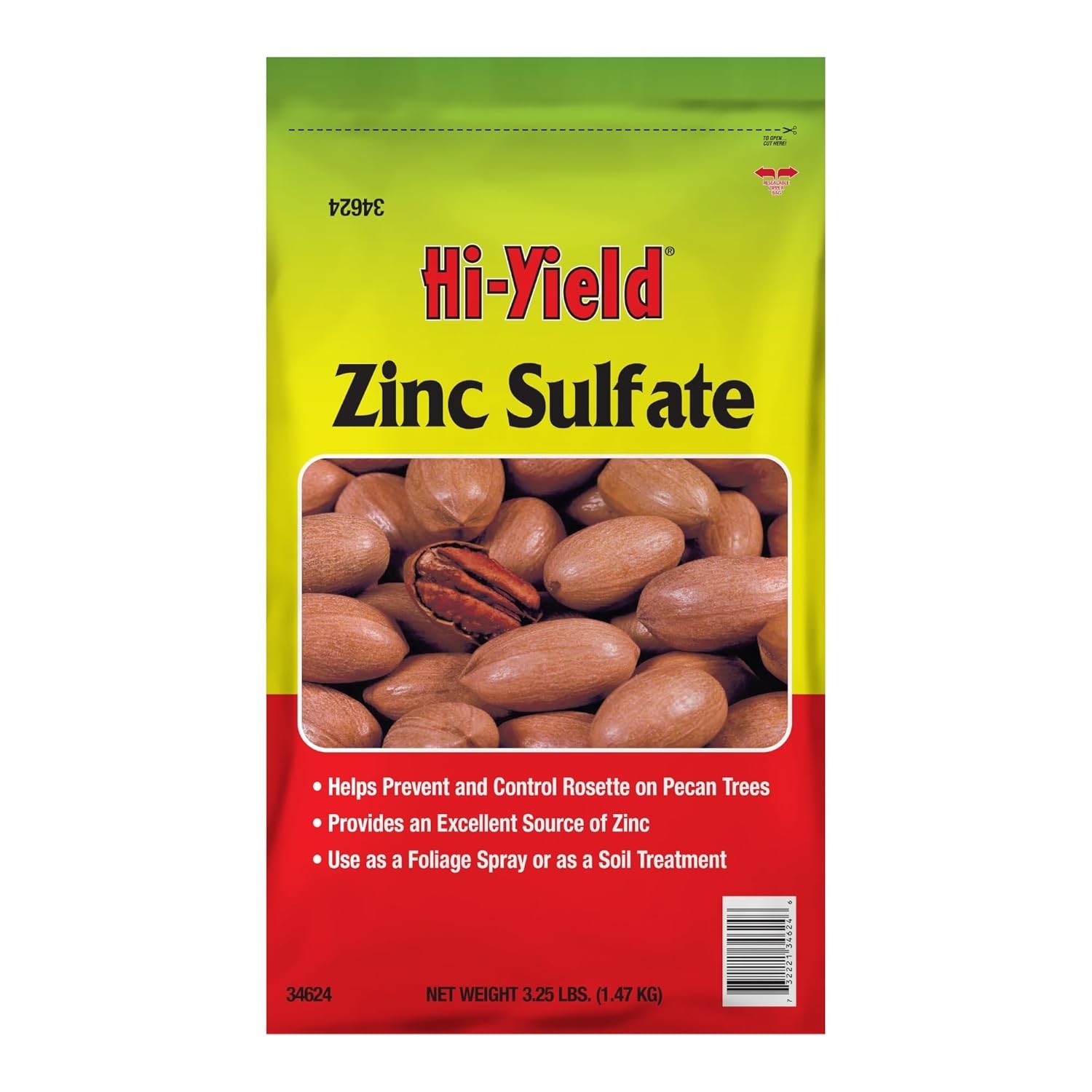 Hi Yield Zinc Sulfate 3.25 lb Garden Fertilizer Soil Treatment
