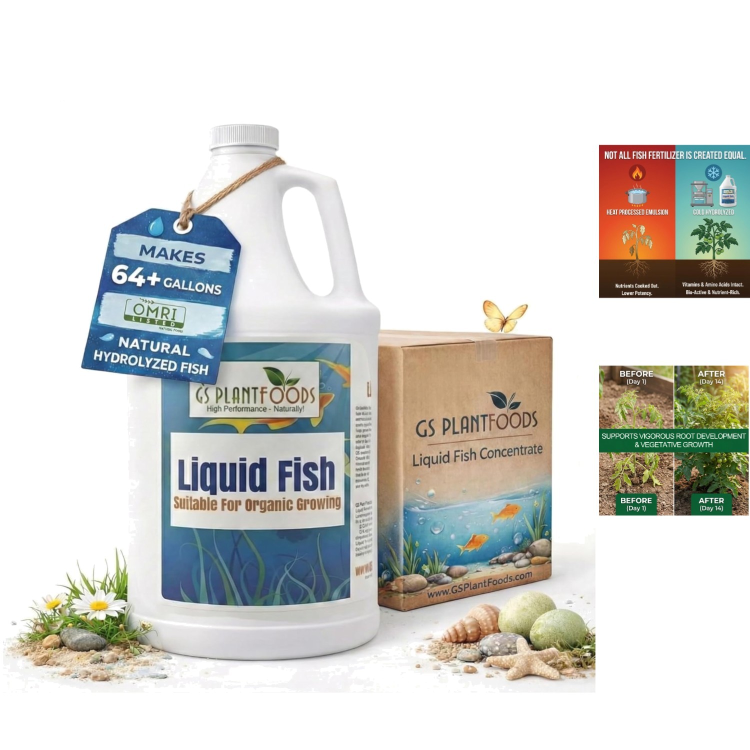 OMRI Listed 1 Gallon Fish Fertilizer – Organic Nutrients for Gardening Success