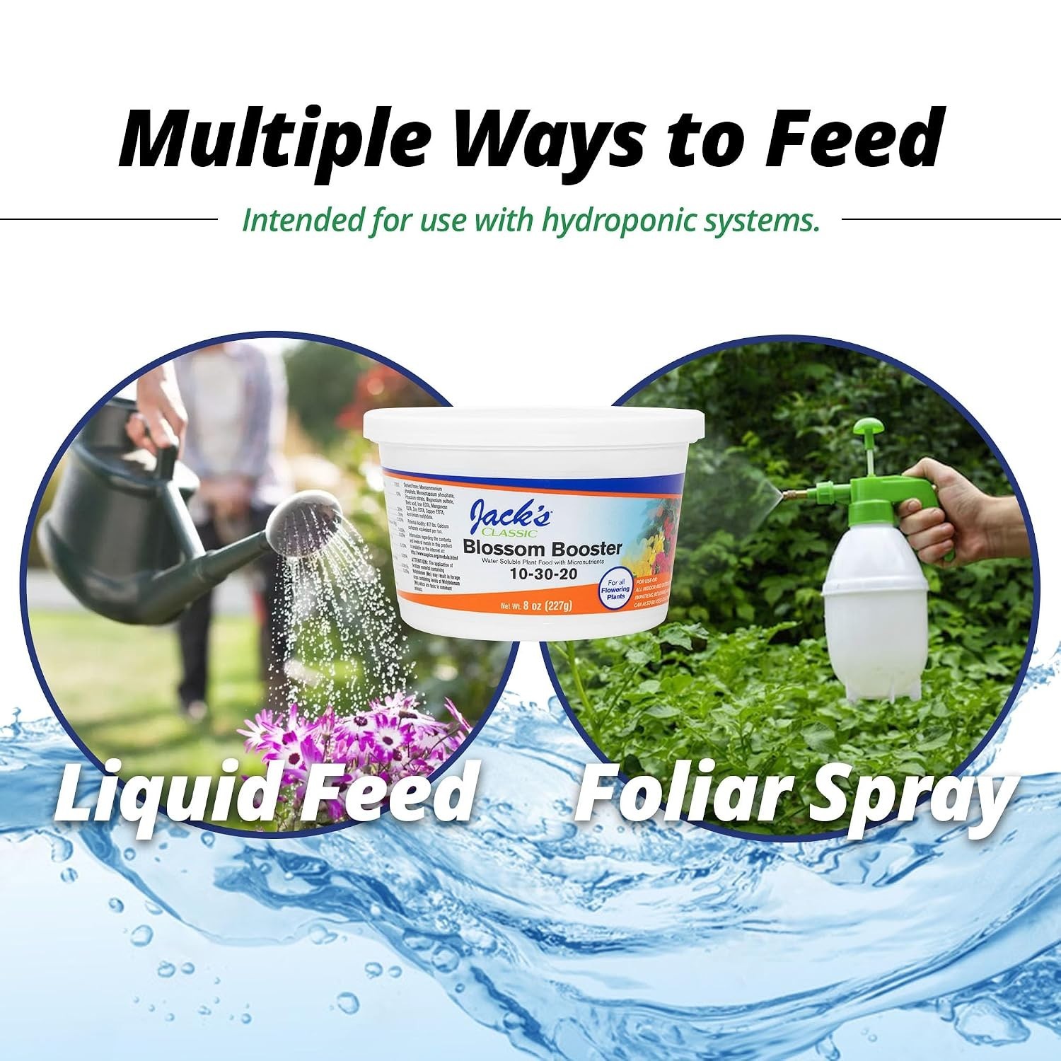 Jacks Classic Blossom Booster 10-30-20 Fertilizer 8 oz High Phosphorus Bloom