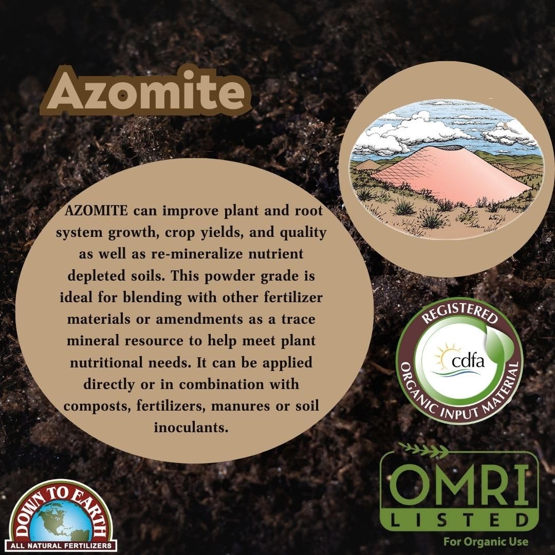 5 lb Azomite Natural Mineral Fertilizer for Improved Plant Growth and Yields