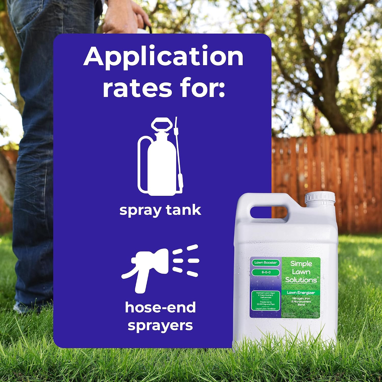 Commercial Grade Lawn Energizer- Grass Micronutrient Booster with Iron and Nitro
