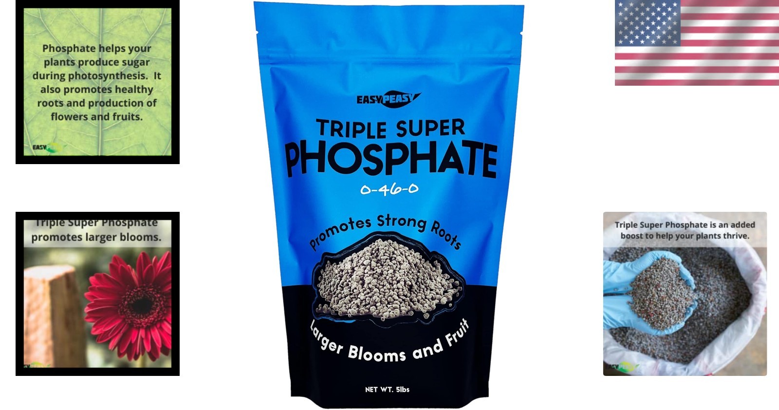 Granular Phosphorus Fertilizer 0-46-0 | Boosts Garden Bloom & Tree Growth – 5lbs