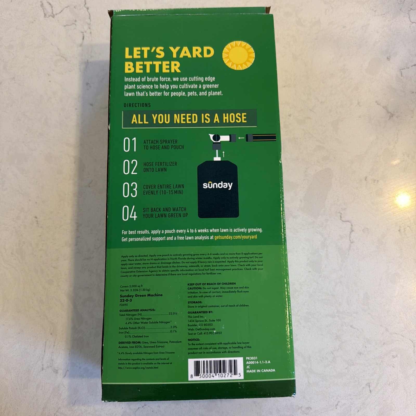 Sunday Green Machine Bottle Lawn Fertilizer 42.3 fl oz