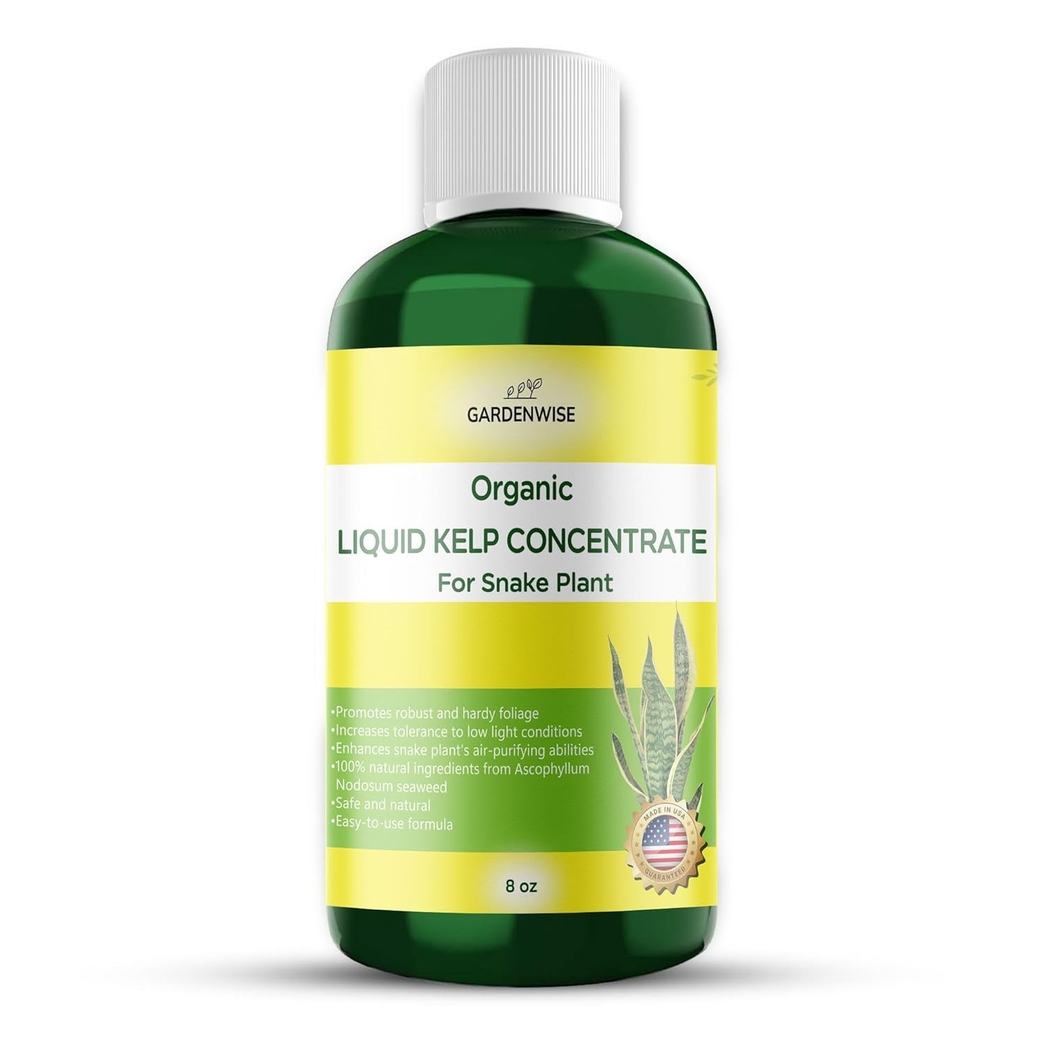 Organic Kelp Seaweed Fertilizer for Snake Plant|Liquid Plant Food & Growth Boost