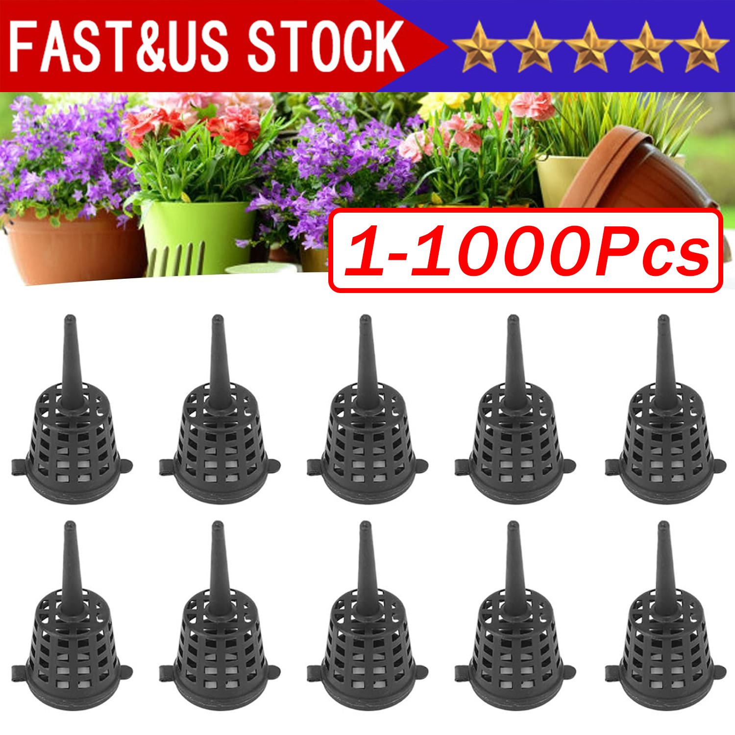 1000 Pcs Bonsai Fertilizer Baskets with Lid Portable Fertilizer Mesh Baskets Lot