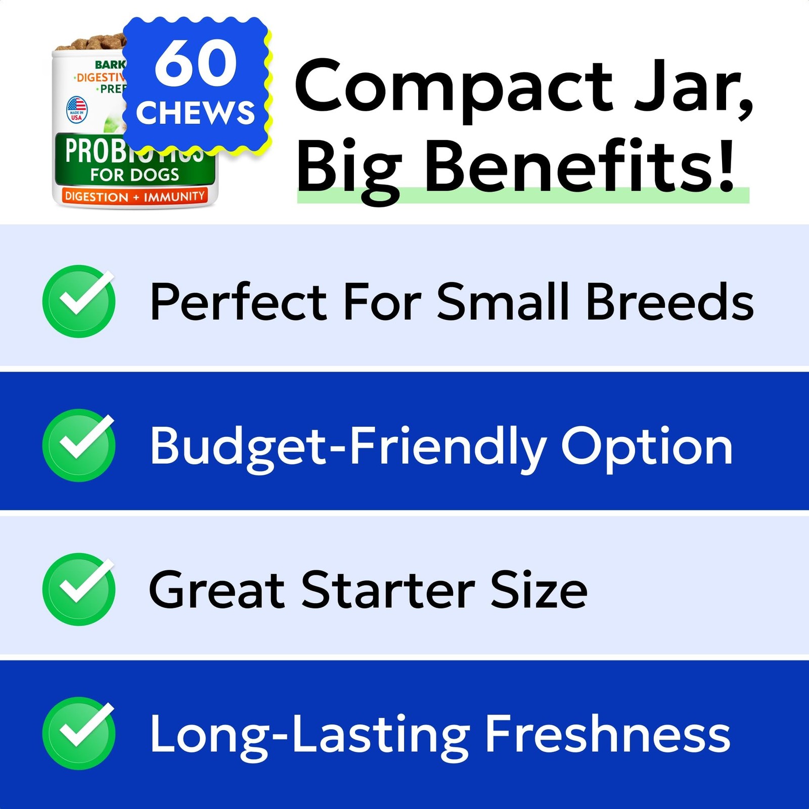 BARK&SPARK Dog Probiotics for Digestive Health & Enzymes – Diarrhea, Gas, Ups…