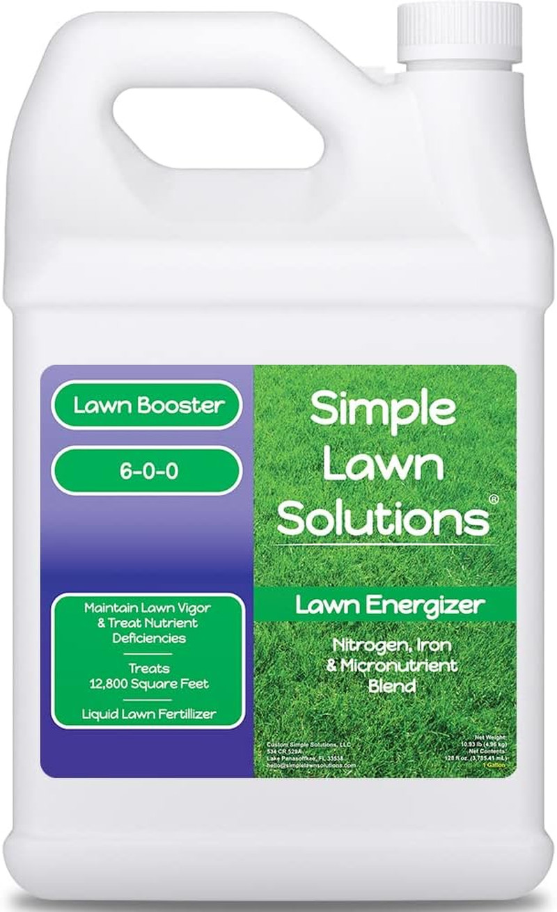 Commercial Grade Lawn Energizer – Grass Fertilizer Booster with Nitrogen, Iron,