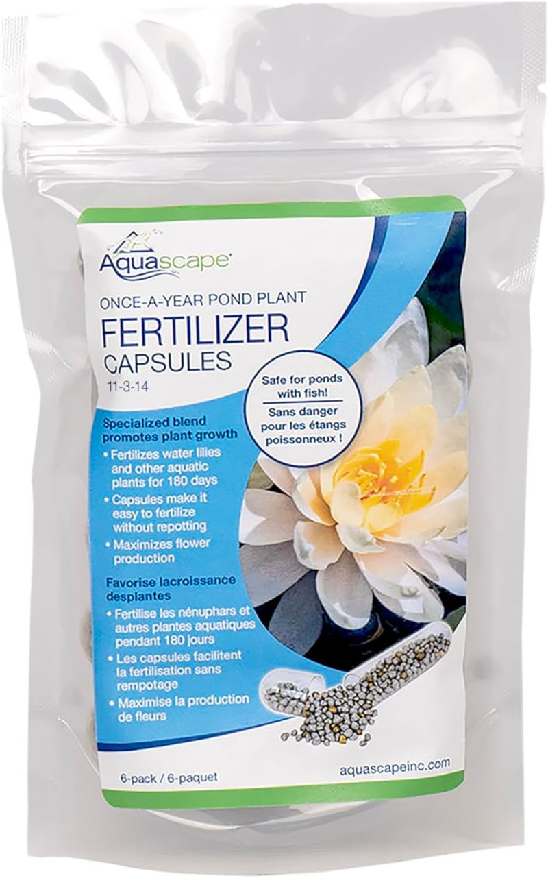 Once-A-Year Pond Plant Fertilizer Capsules, 6-Pack, Easy Annual Feeding for Aqua