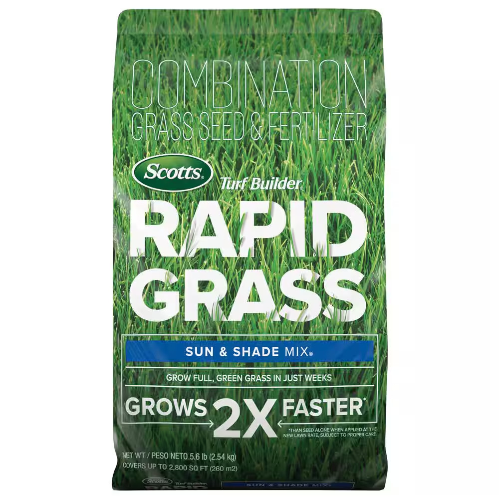 Turf Builder 5.6 Lbs. Rapid Grass Sun & Shade Mix Combination Seed and Fertilize