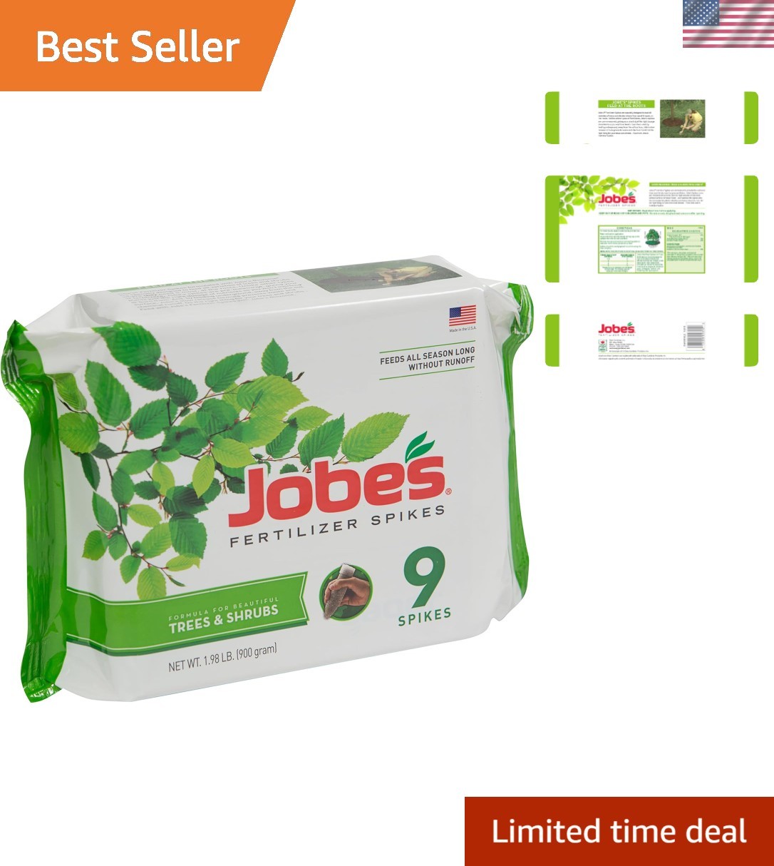 Jobe’s Slow Release Tree and Shrub Fertilizer Spikes, Easy Plant Care for Oak…