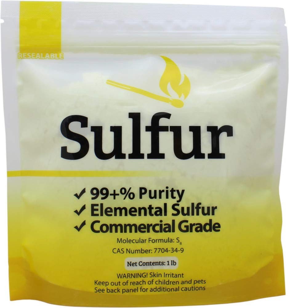 Elemental Yellow Sulfur Powder – 16 Ounce for Soil Treatment (Not for Human Use)