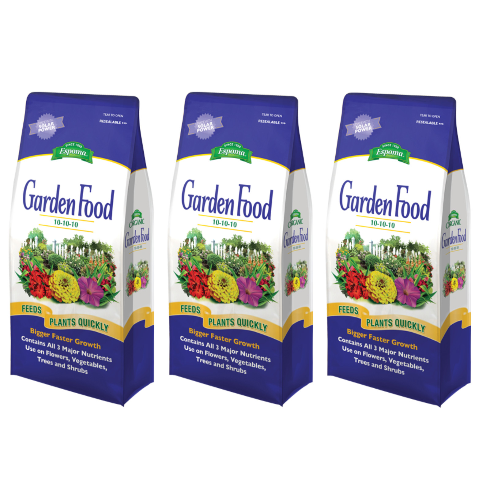 Espoma Garden Food Fertilizer 10-10-10, 6.75-Pound, 3 Pack