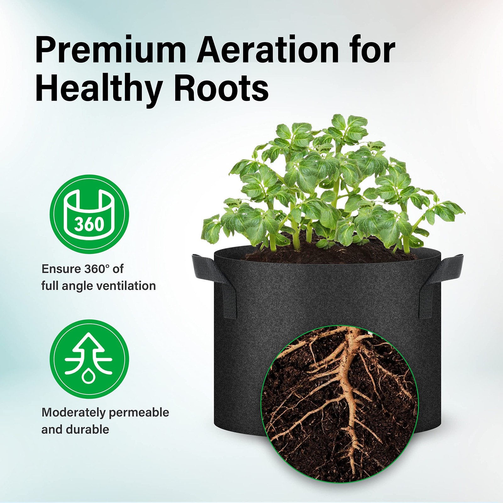 YSSOA 10-Pack 10 Gallon Grow Bags, Tomoato Plant Pots with Handles, Aeration …