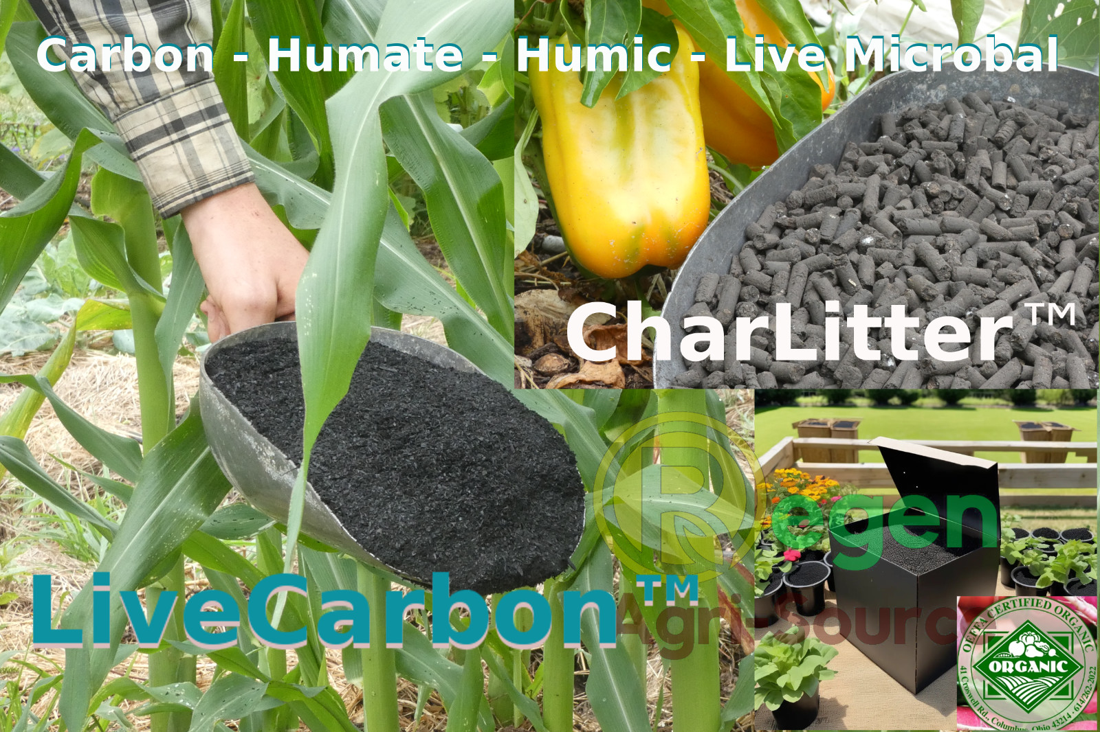 5 lb ORGANIC Chicken POOP Manure Fertilizer Pellet w Humate & Live Microbes 1gal