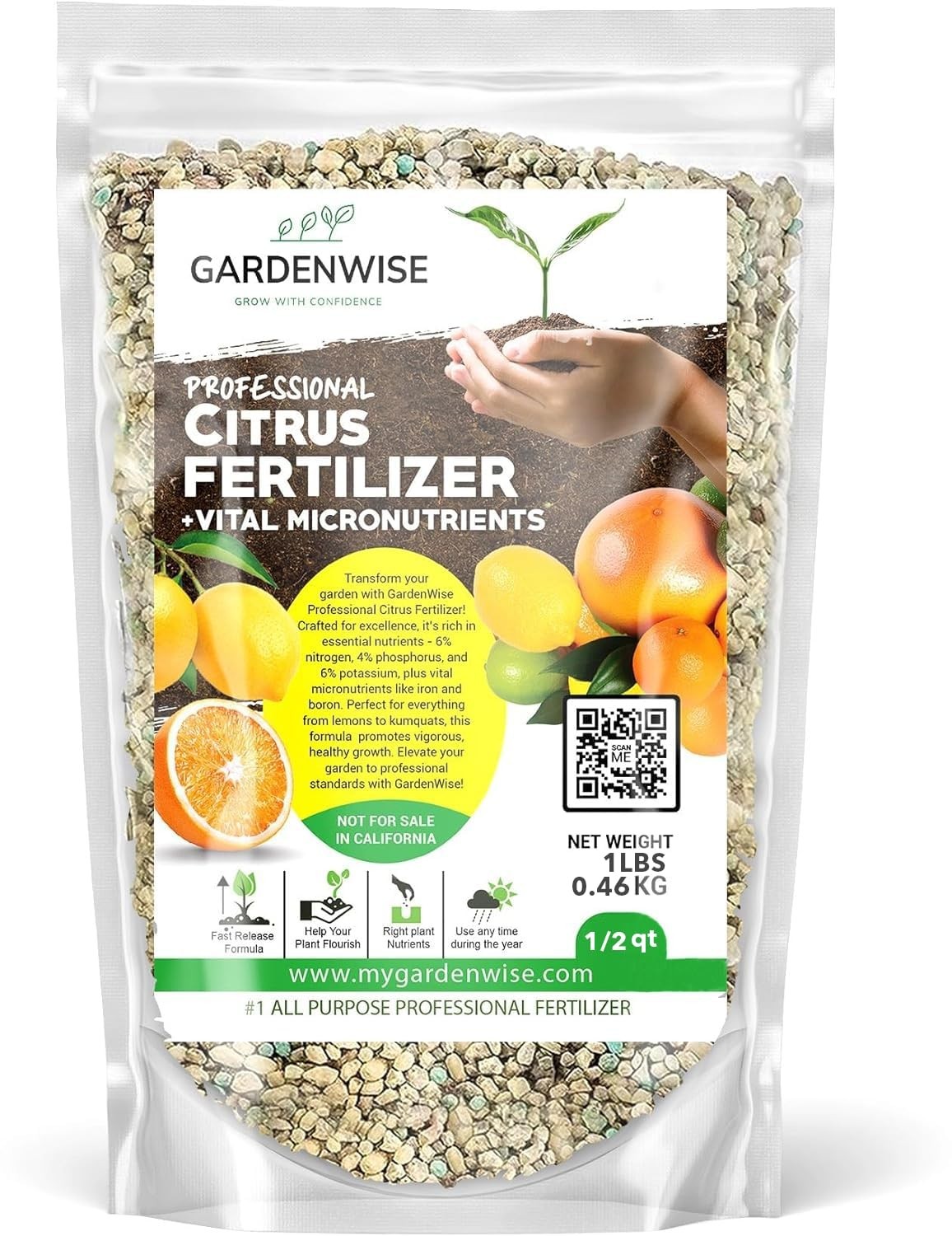 Citrus Fertilizer with Micronutrients – Balanced NPK for Indoor & Outdoor Plants