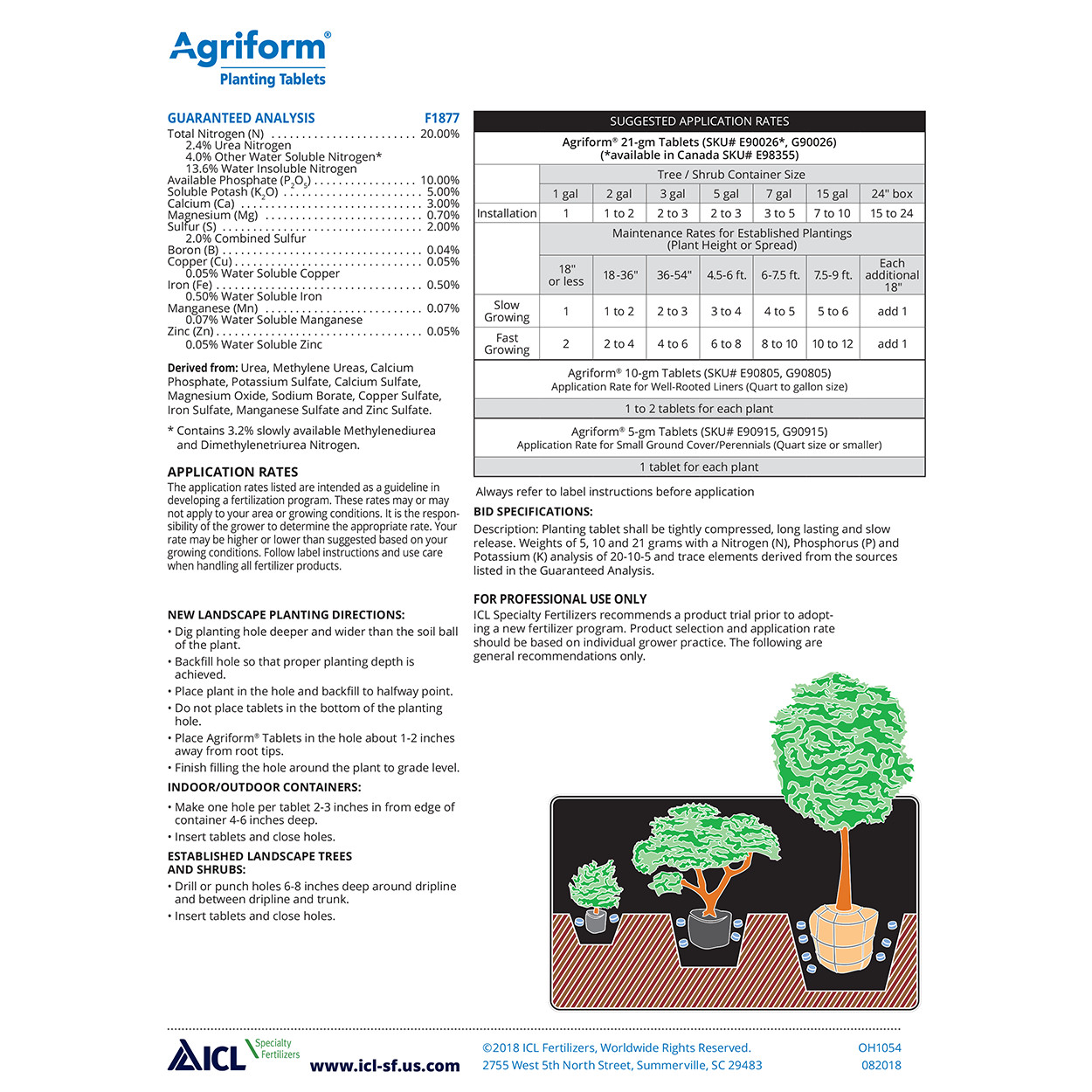 Agriform 20-10-5 Plant Fertilizer Tablets (1000 x 10g Tablets) by Everiss, NA