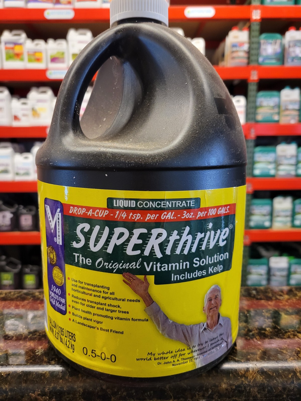 Superthrive – 1 Gallon The Original Vitamin Solution Enhanced w/ Kelp for Plants