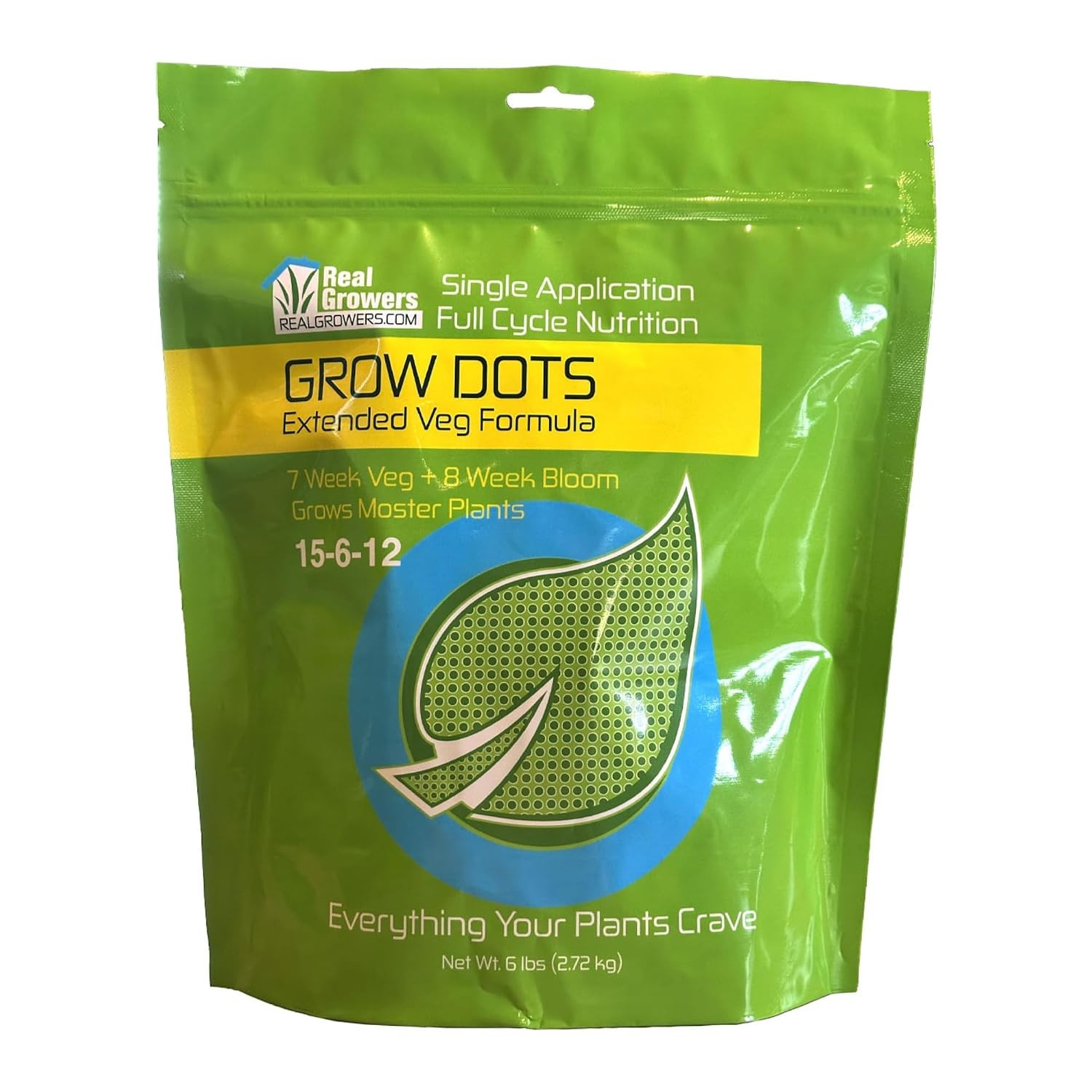 Real Growers Grow Dots Extended – Single Application Plant Food for Coco Coir &
