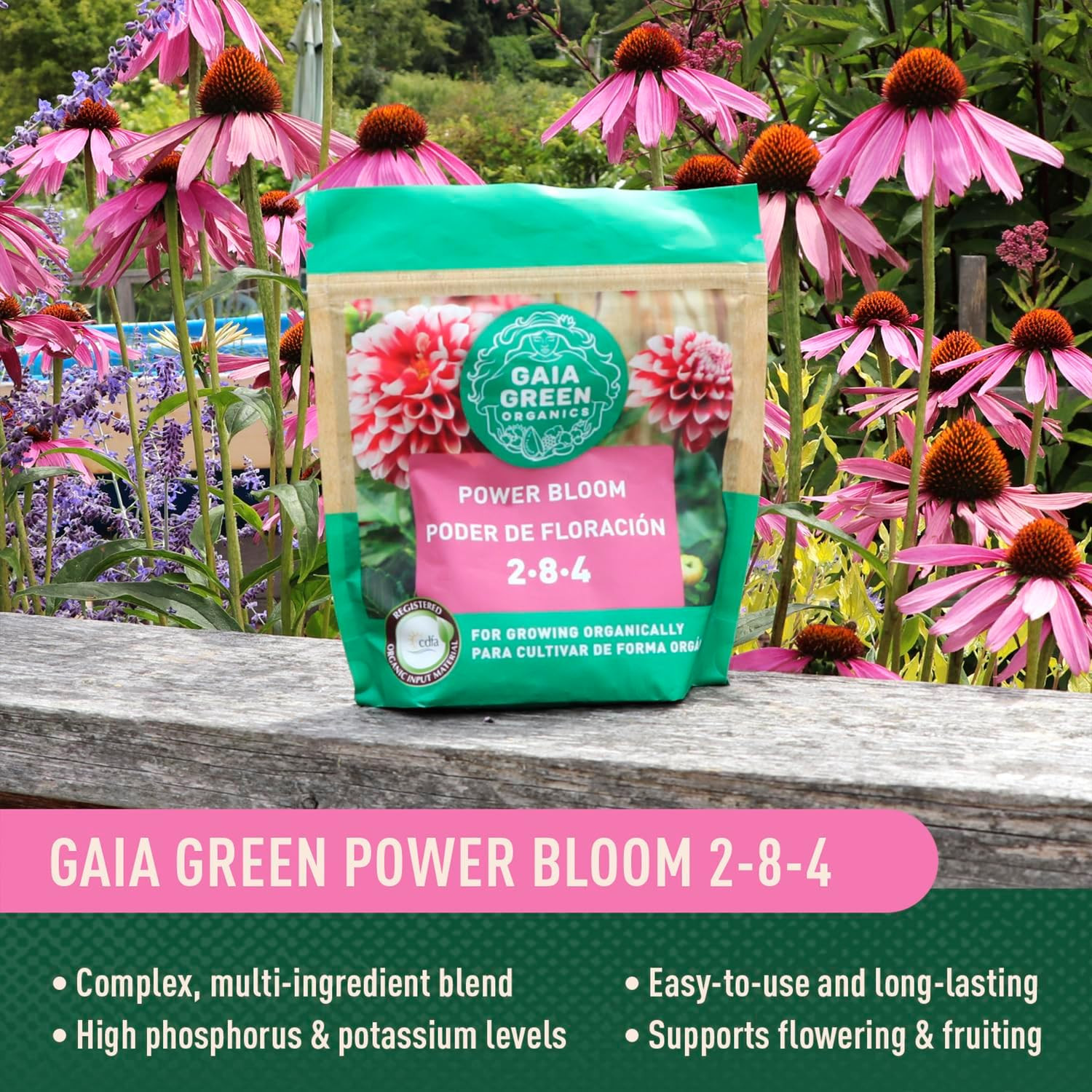 Power Bloom Fertilizer, 2 Kg Pouch High Phosphate Organic Blend for Maximum Flow