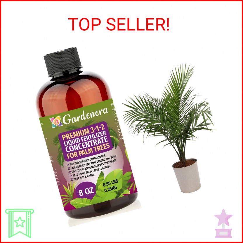 Premium Liquid Palm Tree Plant Fertilizer – 3-1-2 Concentrate for Indoor Plants
