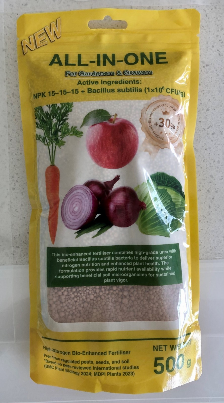 Fertiliser K0:0:60 + B. subtilis – Super Boosts Fruit Ripening & Sweetness 500g