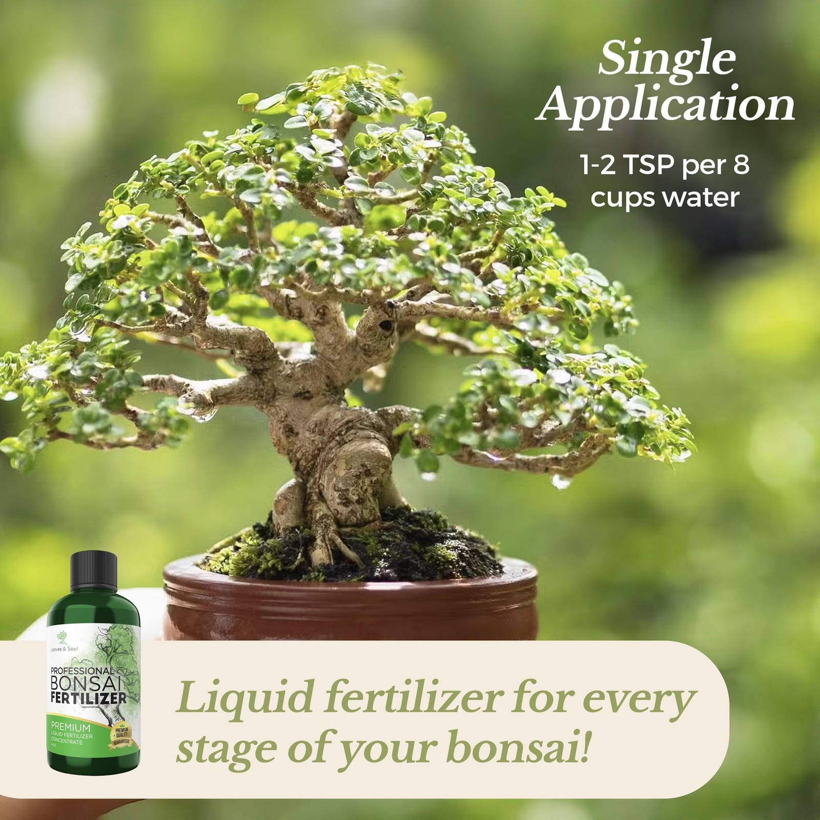 Professional Bonsai Fertilizer Liquid 3-1-2 Concentrate 8 oz Premium Liquid