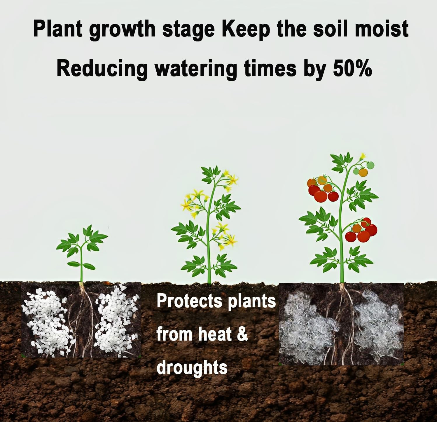 WaterStoring Crystals for Plants Prevent Over/Underwatering, 5 Pounds