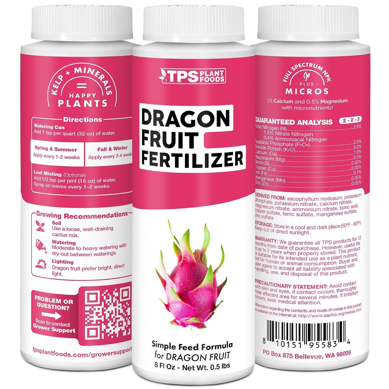 Dragon Fruit Fertilizer Liquid Plant Food for Bigger Fruit Better Flowering
