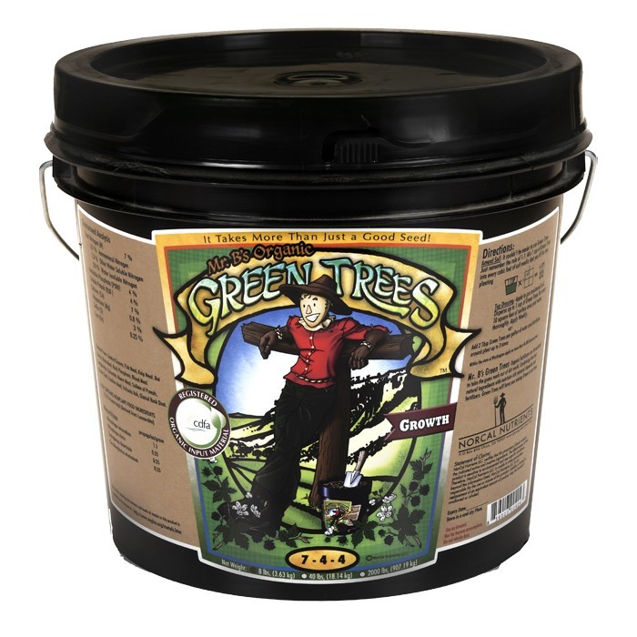 Mr. B’s Green Trees Organic Growth 7-4-4 Fertilizer 8lb-CDFA Certified Veg Boost